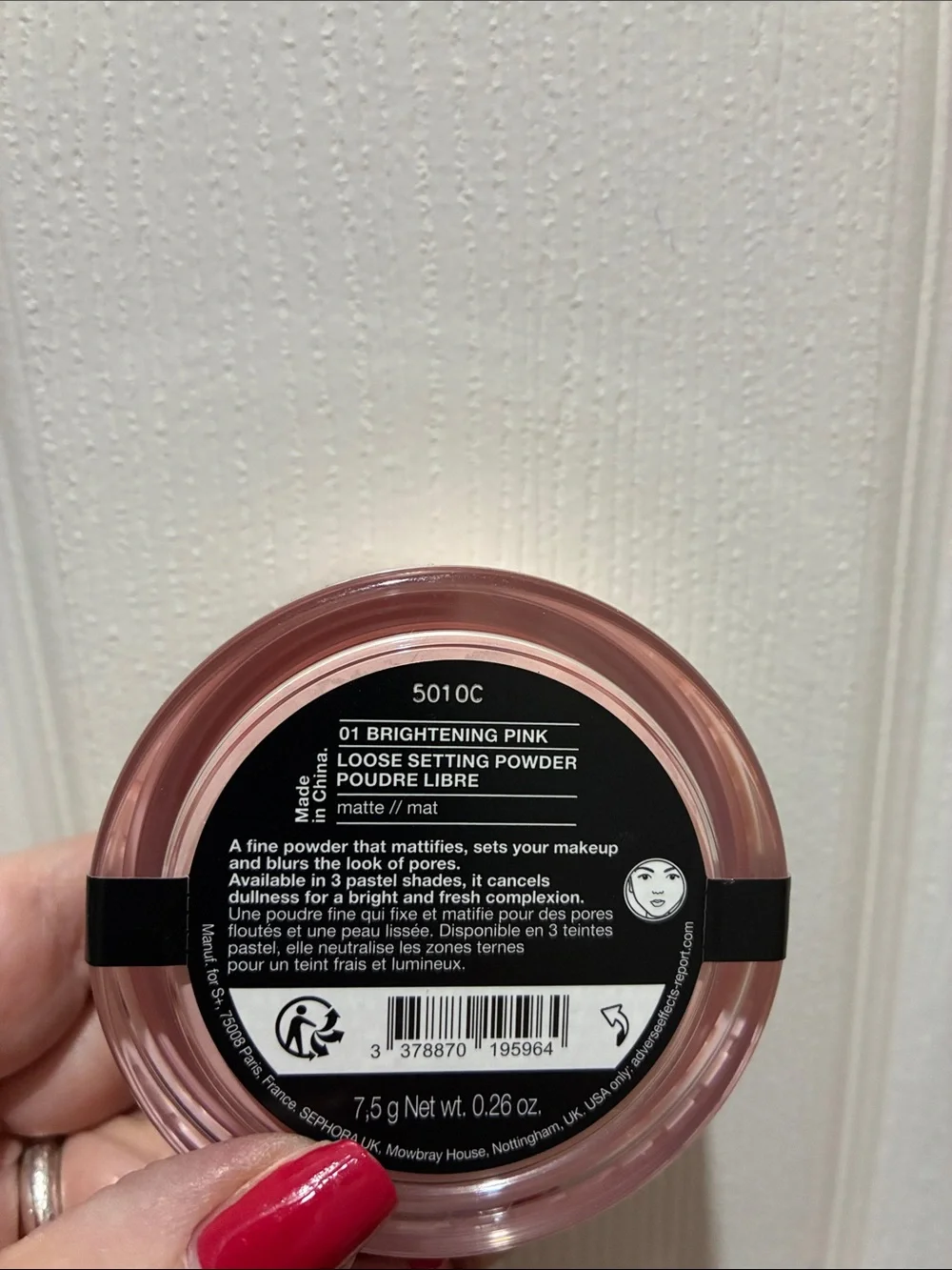 Sephora Blur It Loose Setting Powder in Brightening Pink